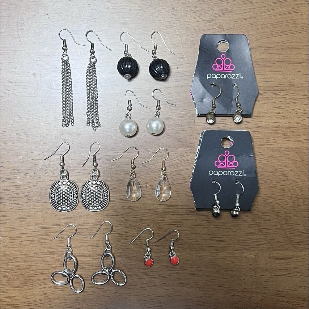 Lot of 9 Assorted Earrings for Pierced Ears Mixed Styles Fashion Jewelry Set